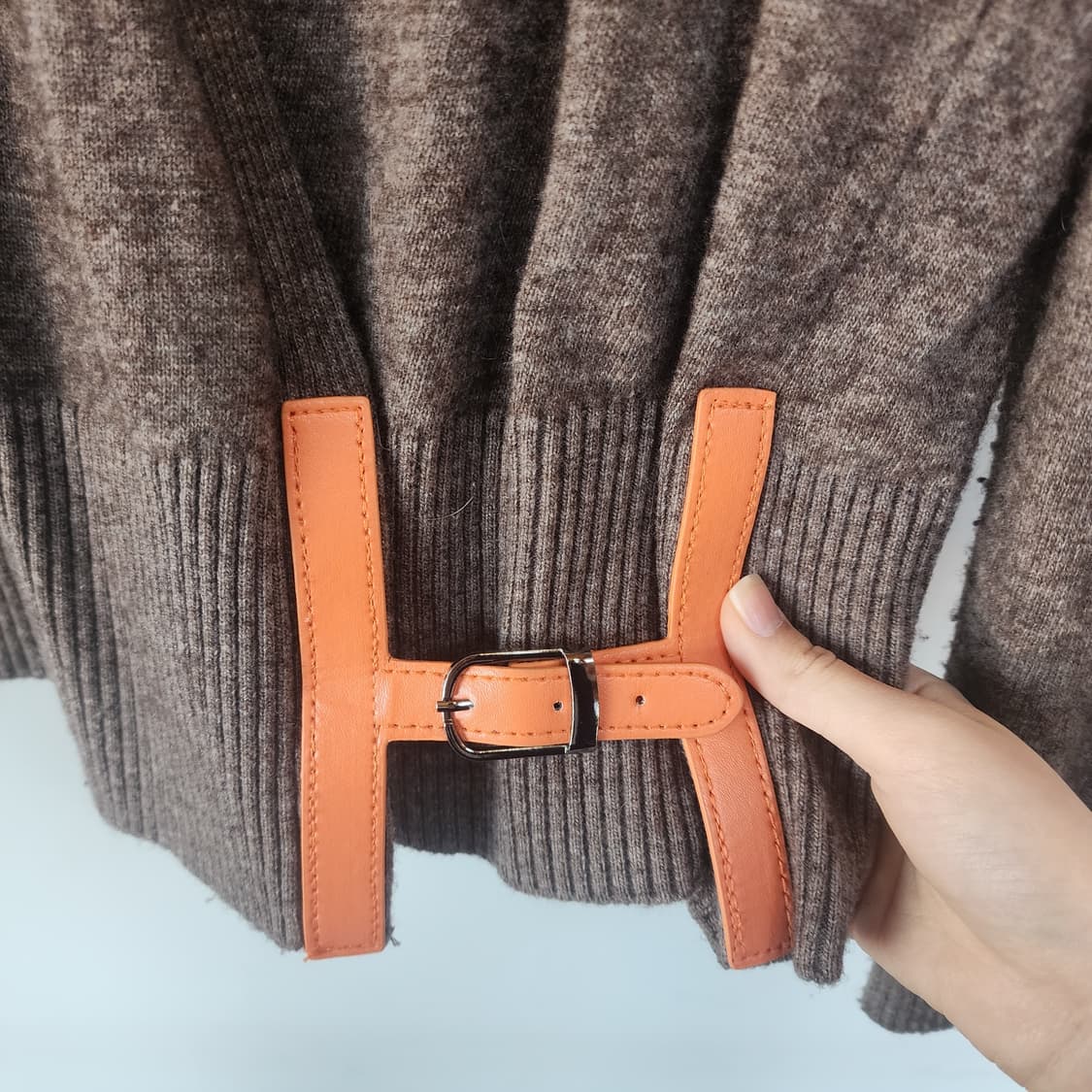 H 벨트 브라운 니트 가디건&바지 set 상품이미지2