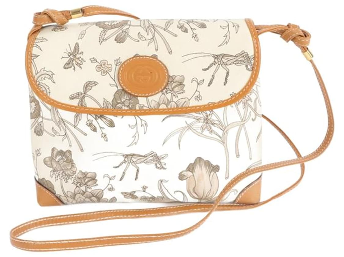 정품 구찌 00's 빈티지 플로랄 캔버스 크로스백 상품이미지1