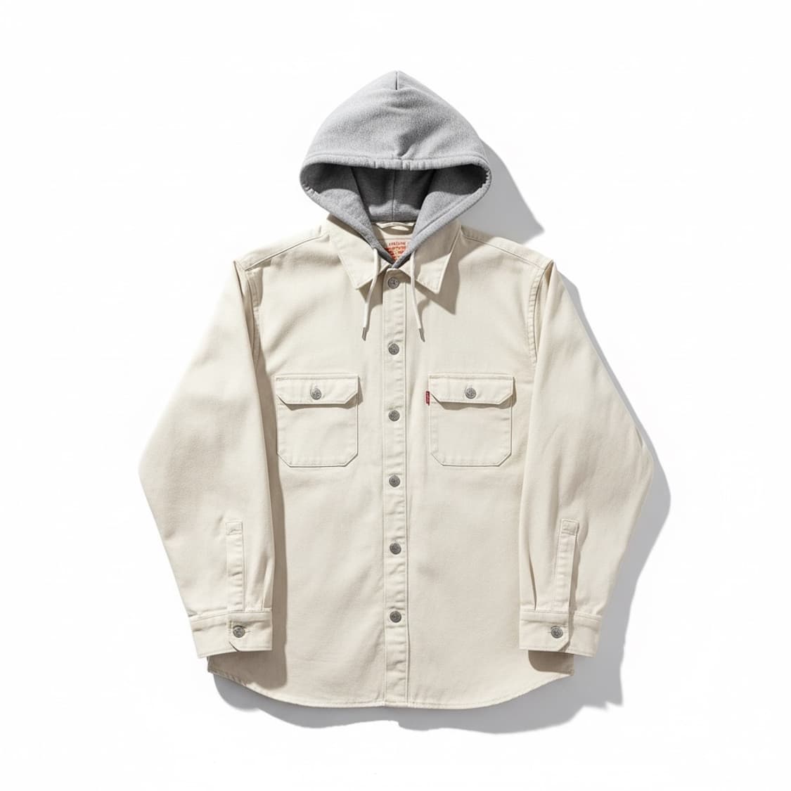 리바이스 데님 후드 자켓 아이보리 그레이 L 상품이미지1
