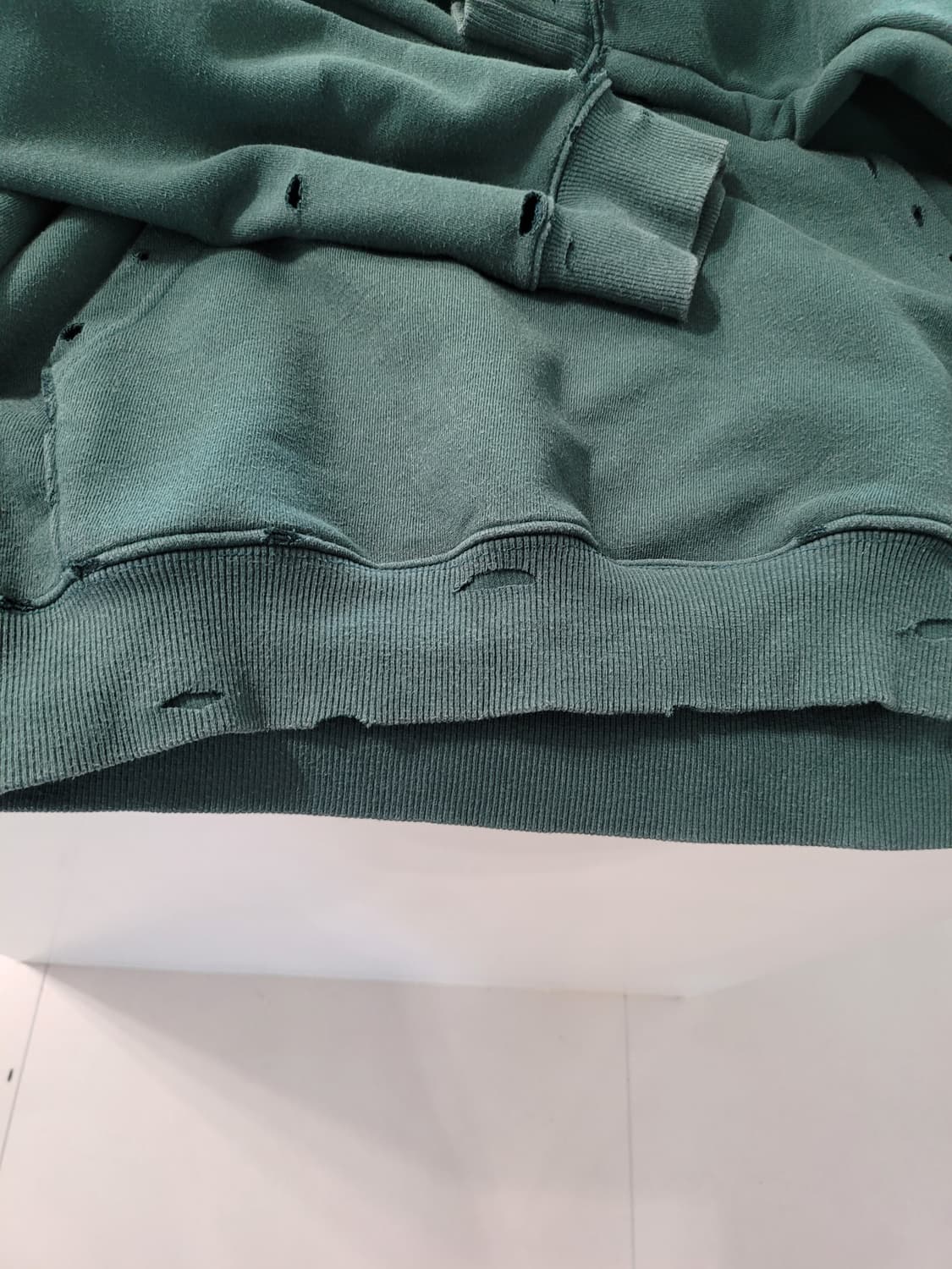 빈티지한 무드 가득, 나카스 디스트레스드 오버핏 후드 (그린) 상품이미지7