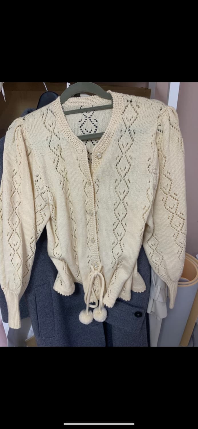 옐로우 니트 가디건 상품이미지1