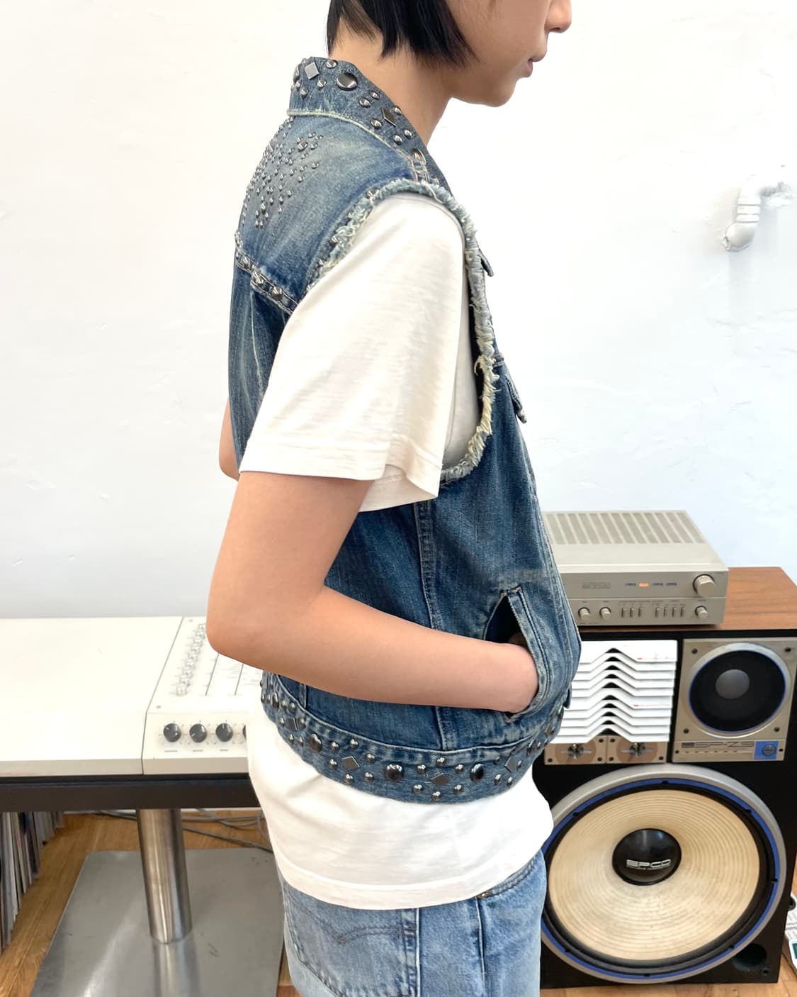 [M] 데님앤서플라이 폴로랄프로렌 스터드 데님 베스트 상품이미지4