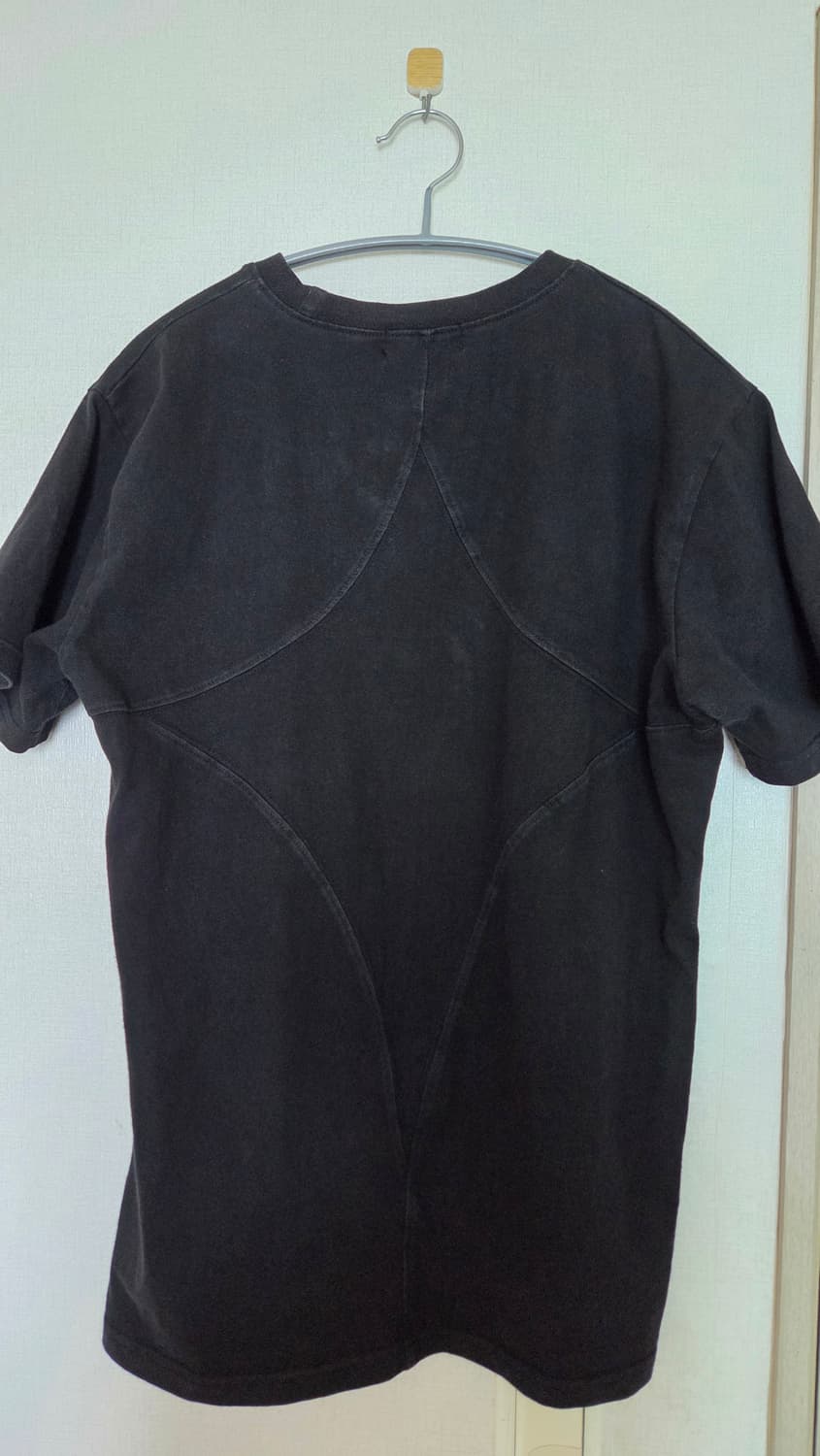 떠그클럽 tc 백 티셔츠 슬림 블랙 상품이미지4