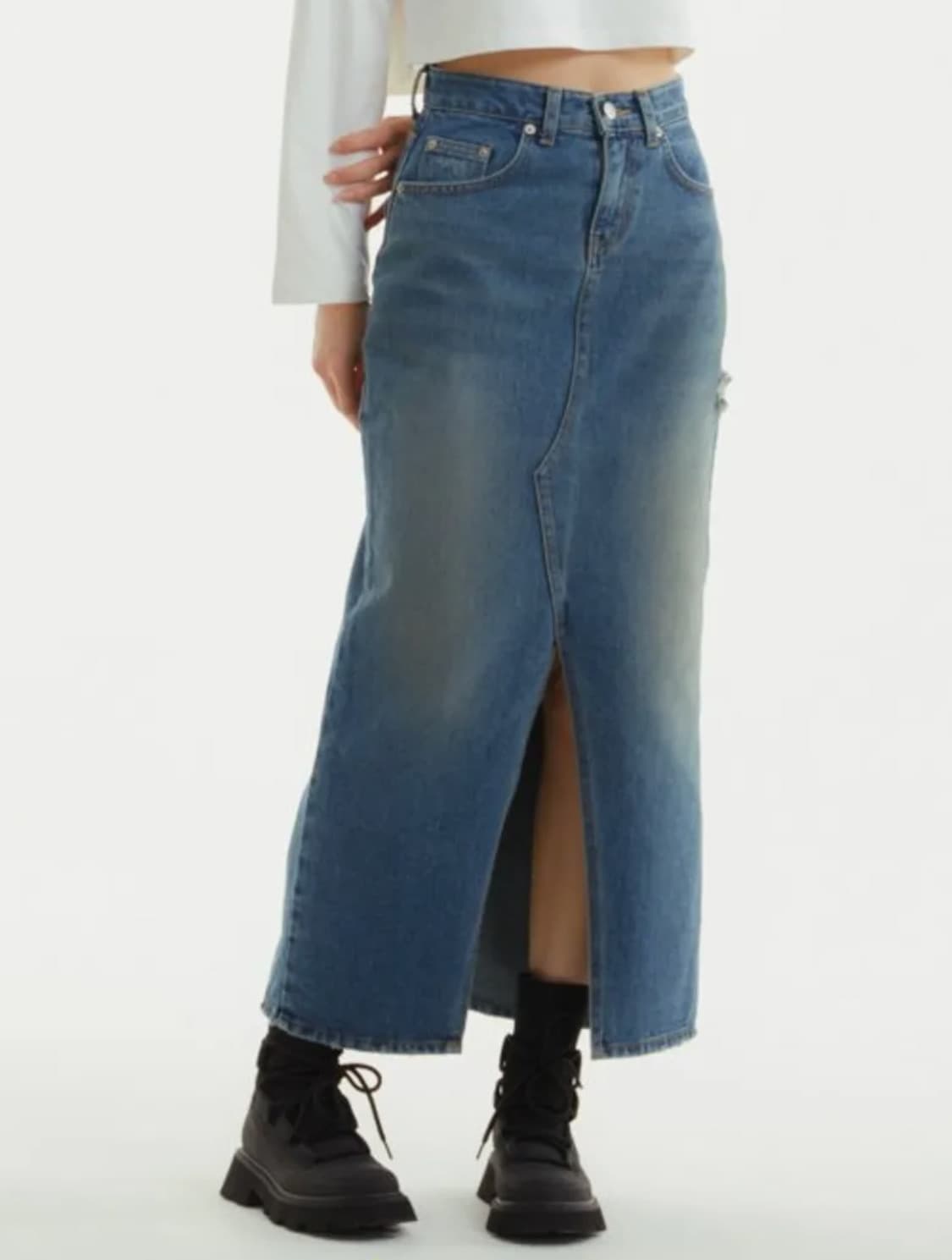 무신사 언노운 플라넷 데님 롱스커트(s) 상품이미지1