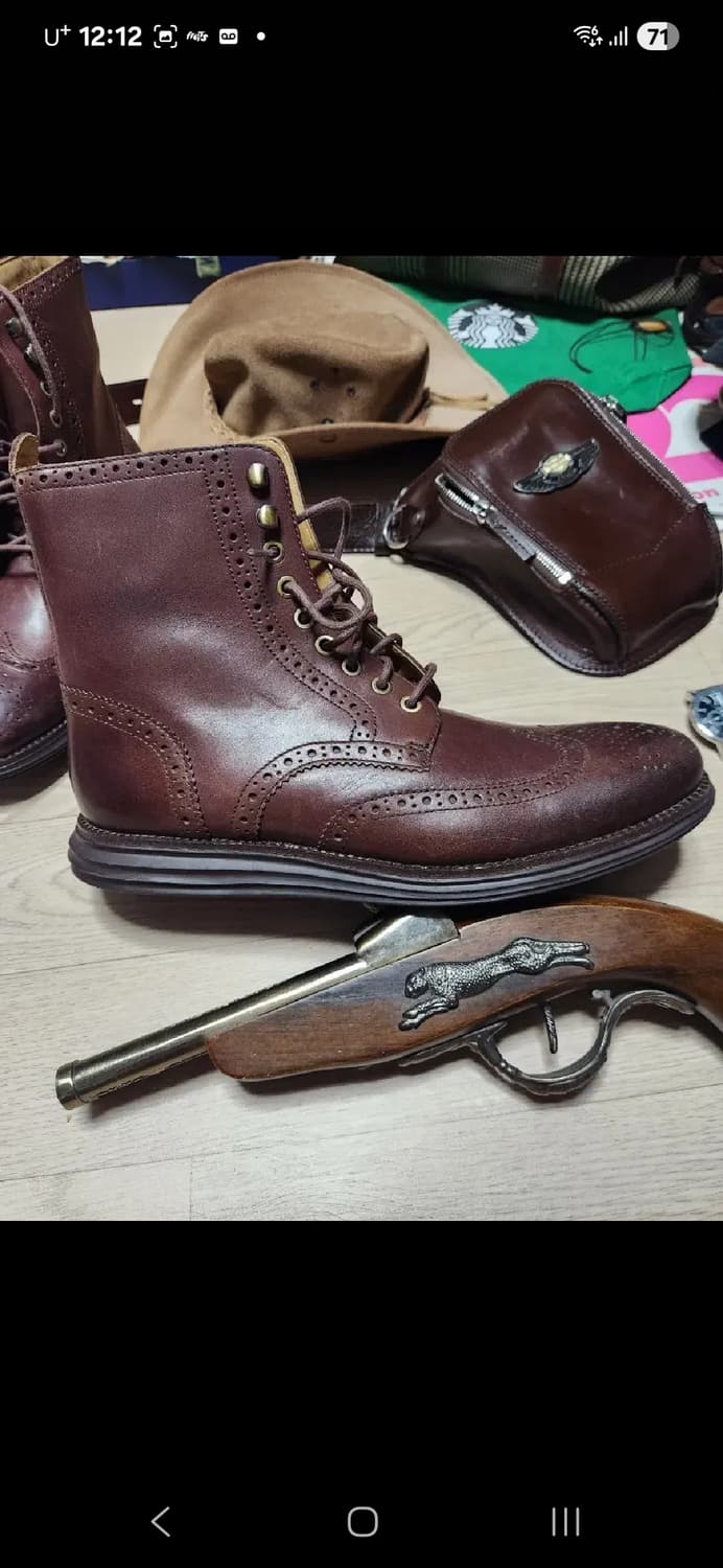 (새상품)COLE HAAN 브로그 윙팁 부츠 워커 서비스 구두 루나 콜한 상품이미지1