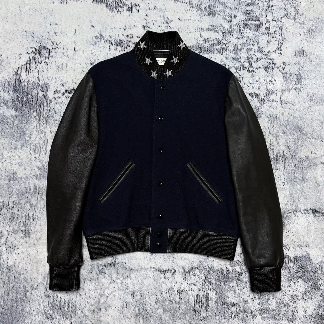 (국문탭) 생로랑 16fw 스타 레더 바시티 자켓 50 상품이미지1