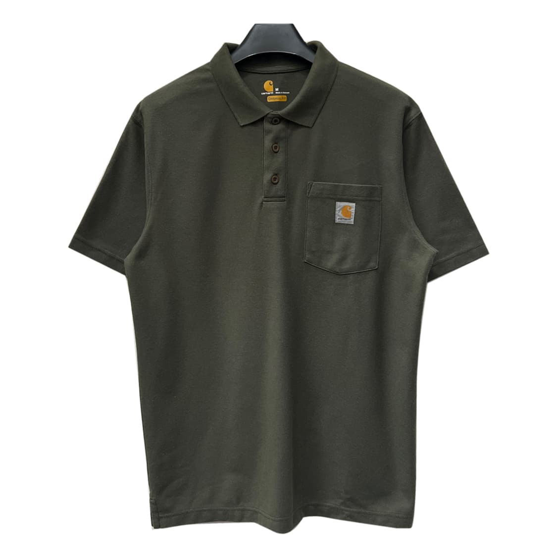 칼하트 K570 오리지날핏 모스 포켓 카라 반팔티 M 상품이미지1