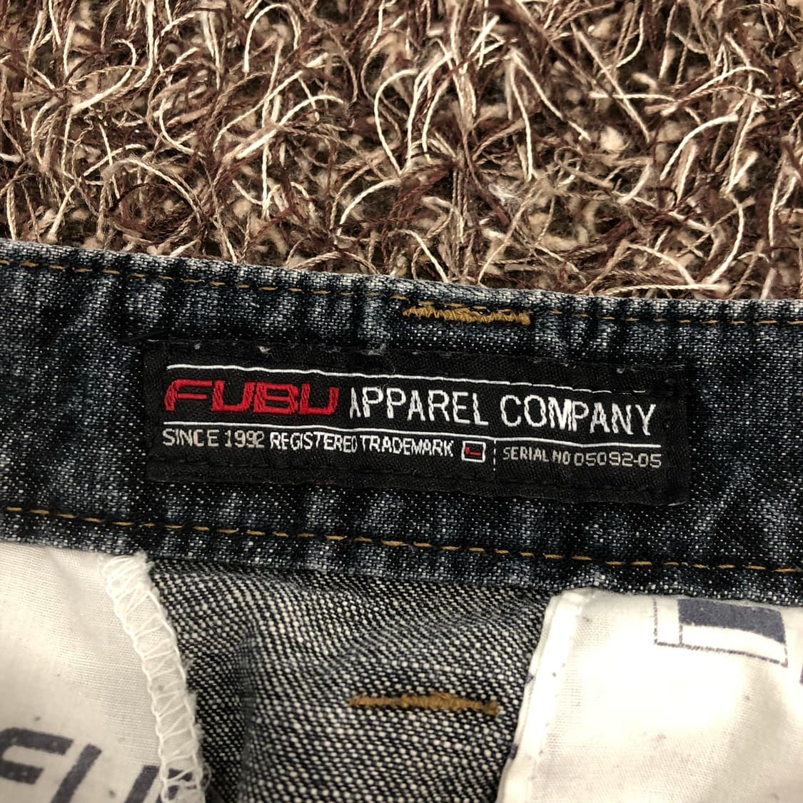 후부 워시드 레터링 데님팬츠 상품이미지5