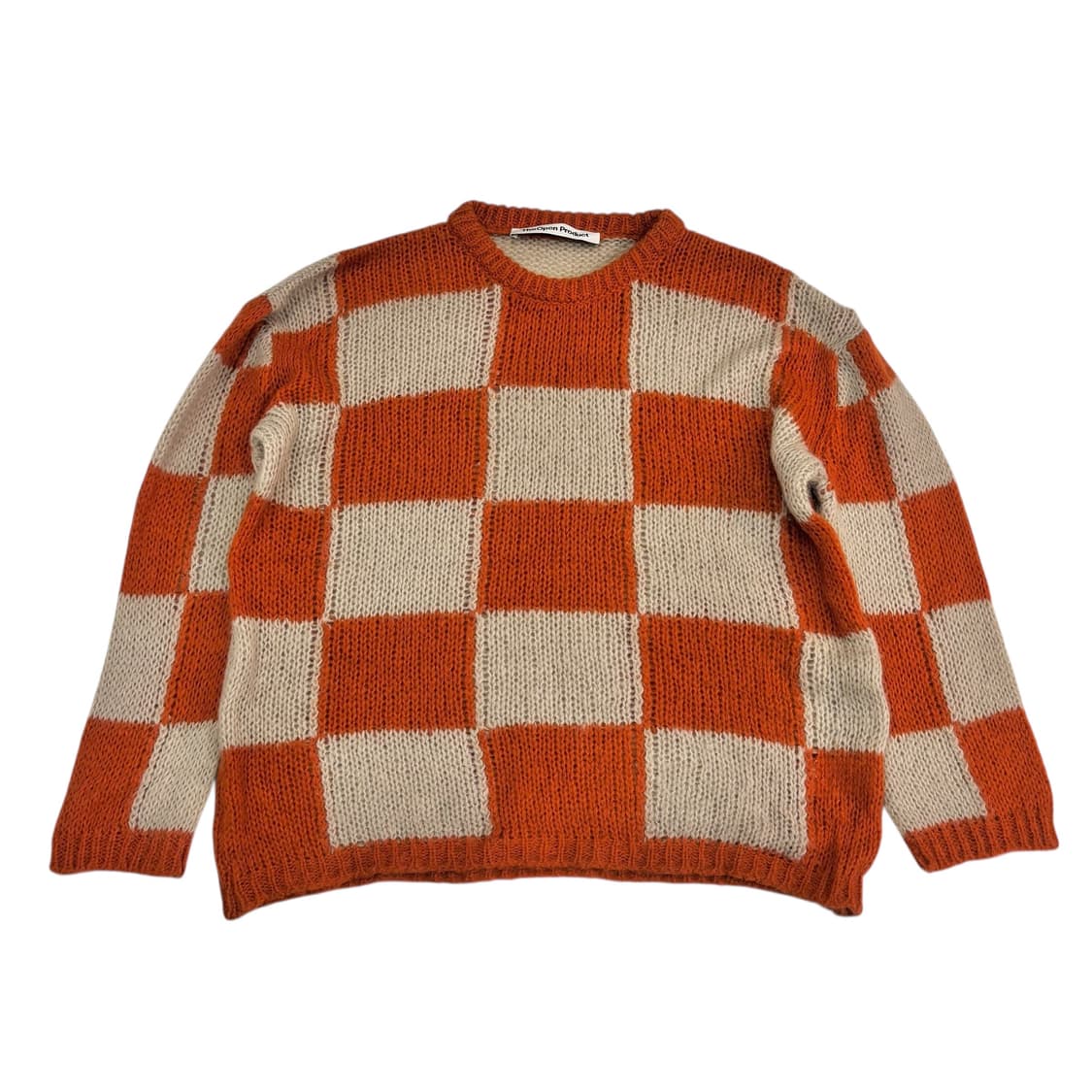 더오픈프로덕트 알파카 체크 보더니트 상품이미지1