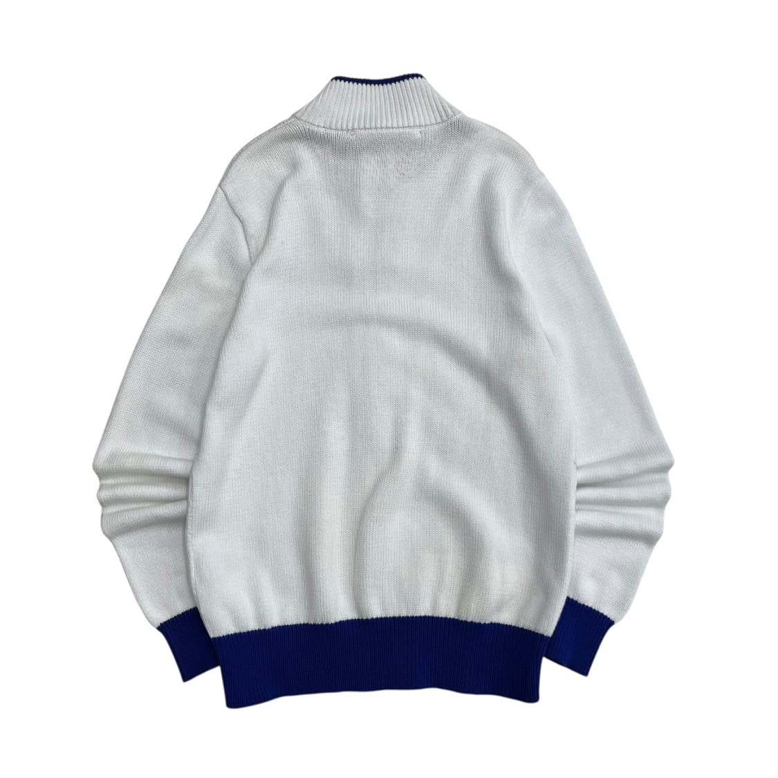 폴로 랄프로렌 빅포니 코발트블루 배색 화이트 니트집업 L 상품이미지4