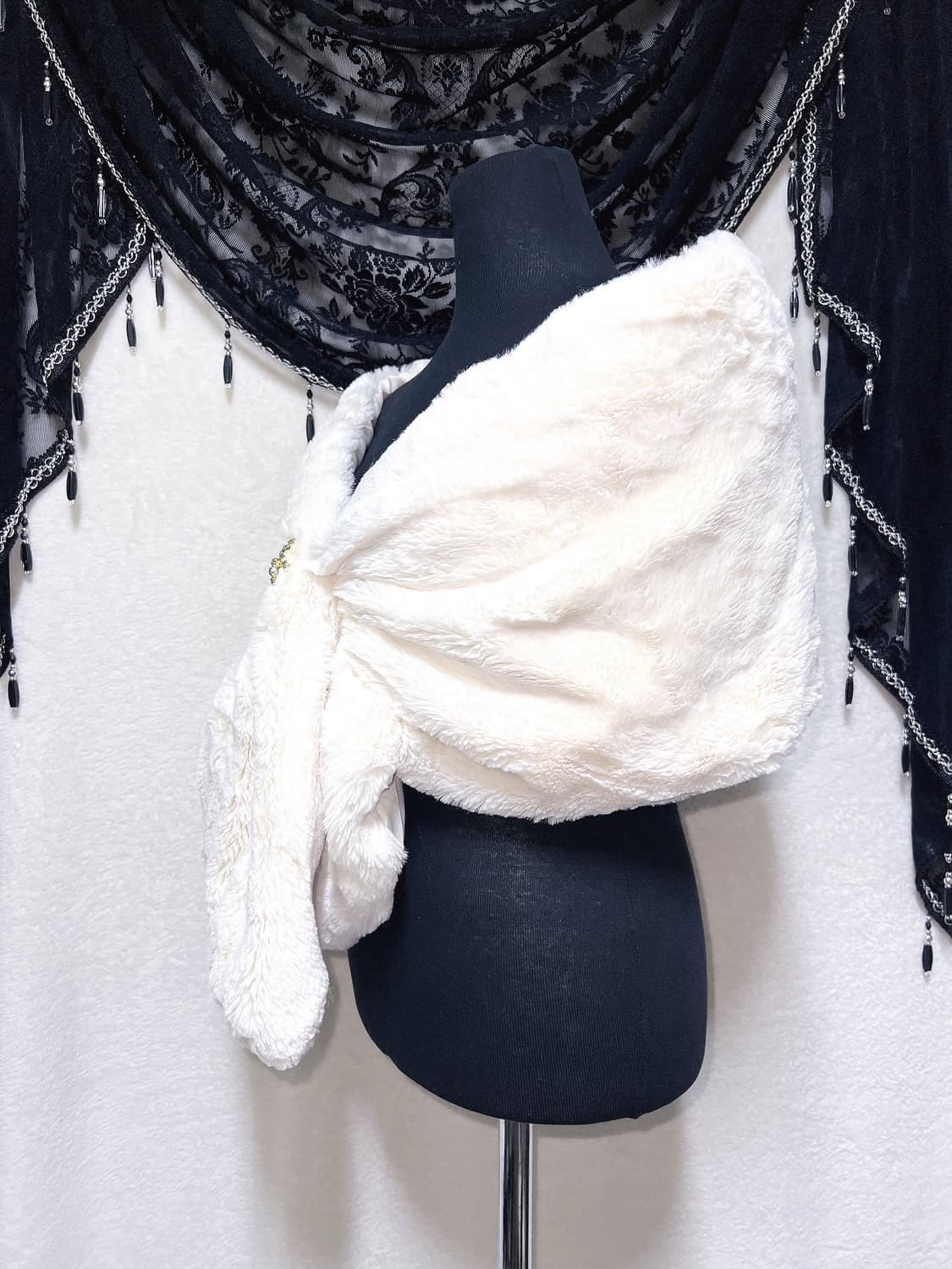 퍼 숄 머플러 케이프 망토 로맨틱갸루 로걀 오네 히메 달천 삿포로 핀터 상품이미지9