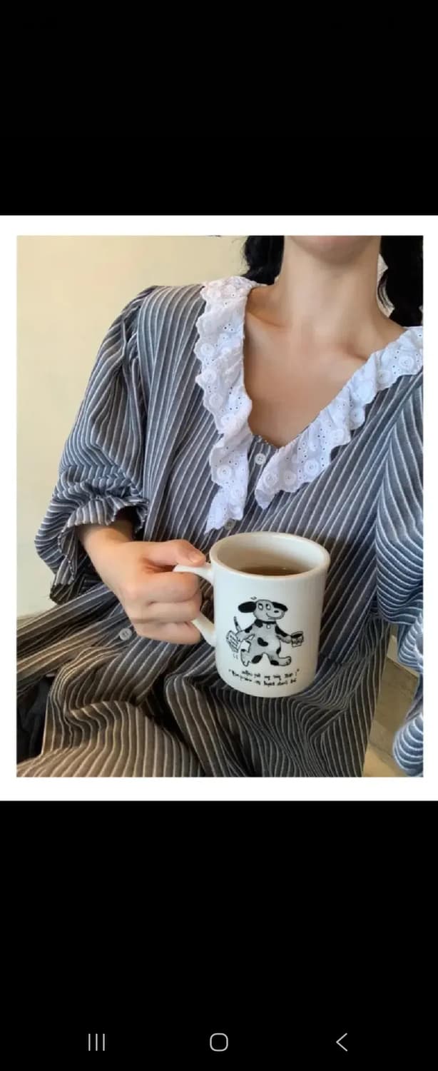 [품절 제품] 리넨느 melia stripe lace blouse 상품이미지1