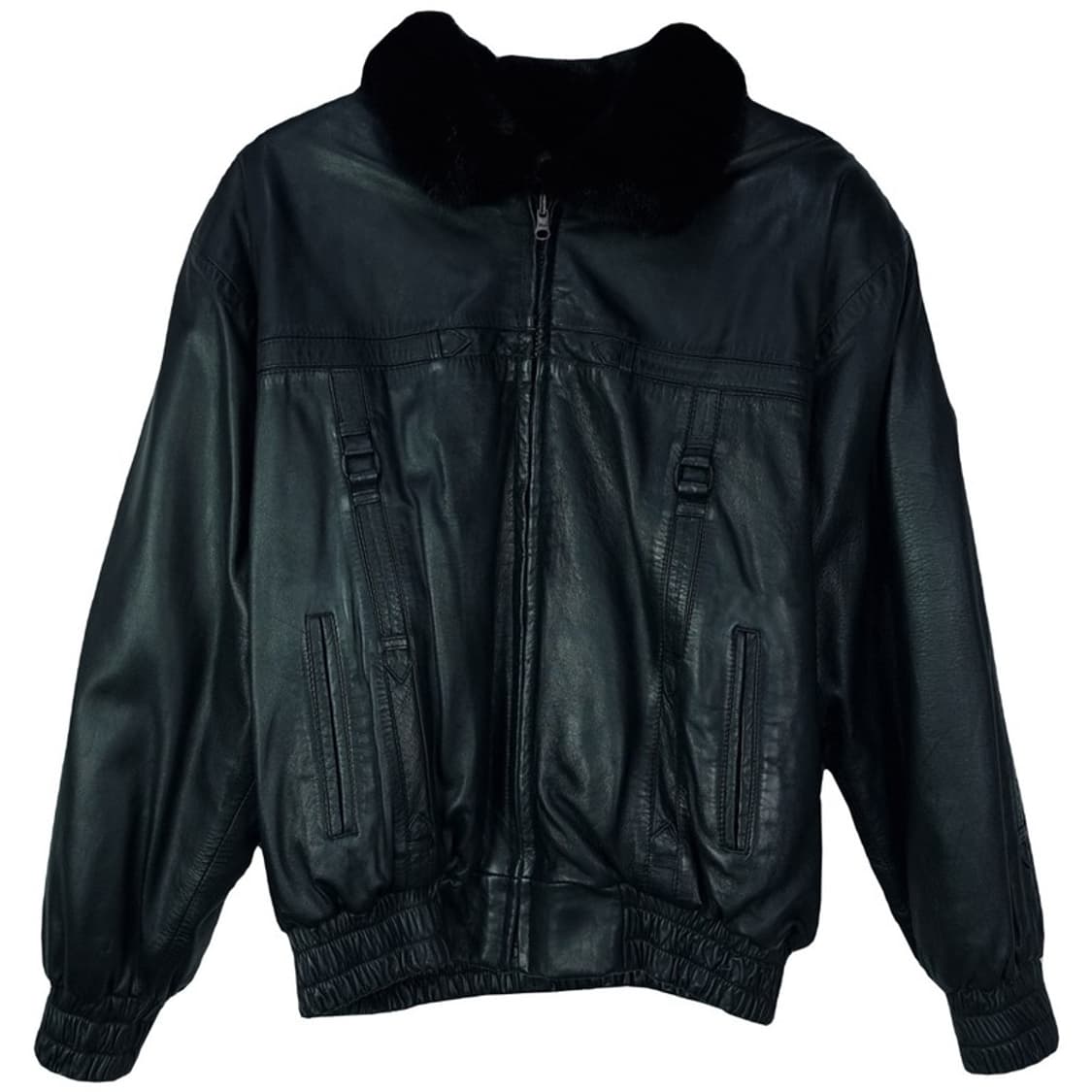 [빈티지] 리얼 램스킨 밍크퍼 양면 가죽 봄버 자켓 P01363 상품이미지3