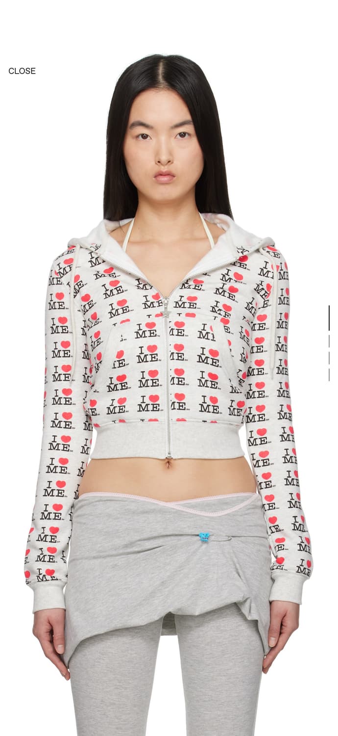 애슐리 윌리엄스 i heart me baby hoodie 크롭 후드집업 상품이미지1