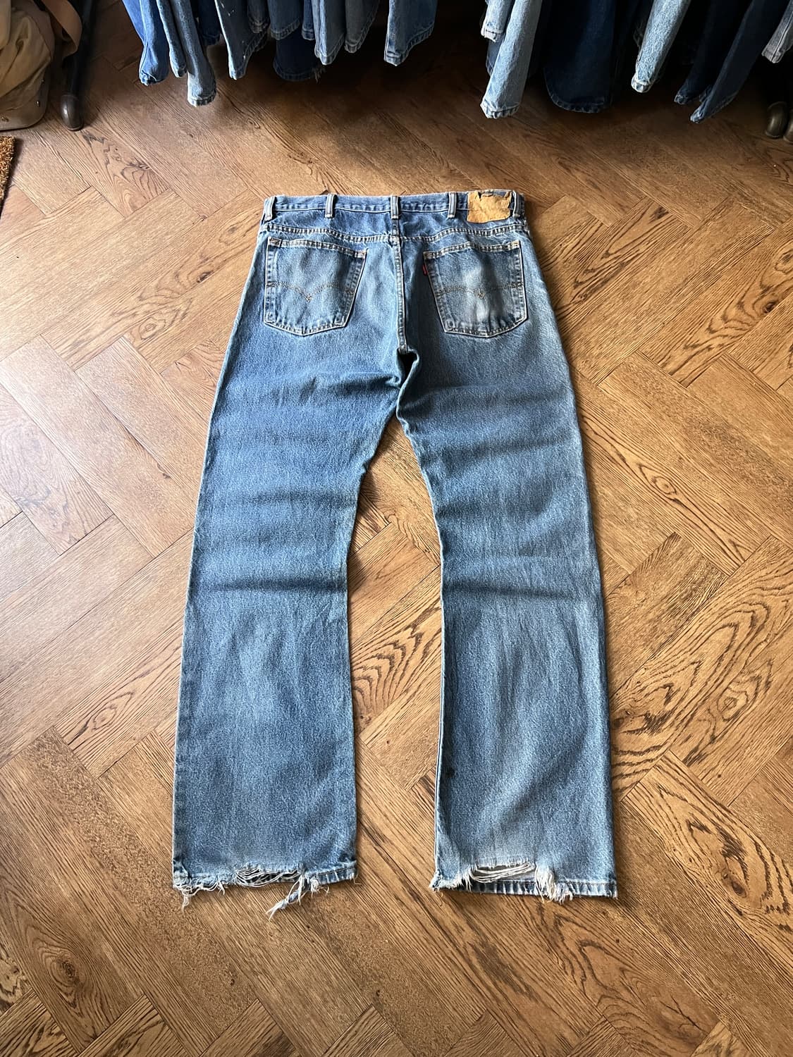 [38]리바이스 USA 517 빈티지 디스트로이드 플레어핏 데님 팬츠 상품이미지2