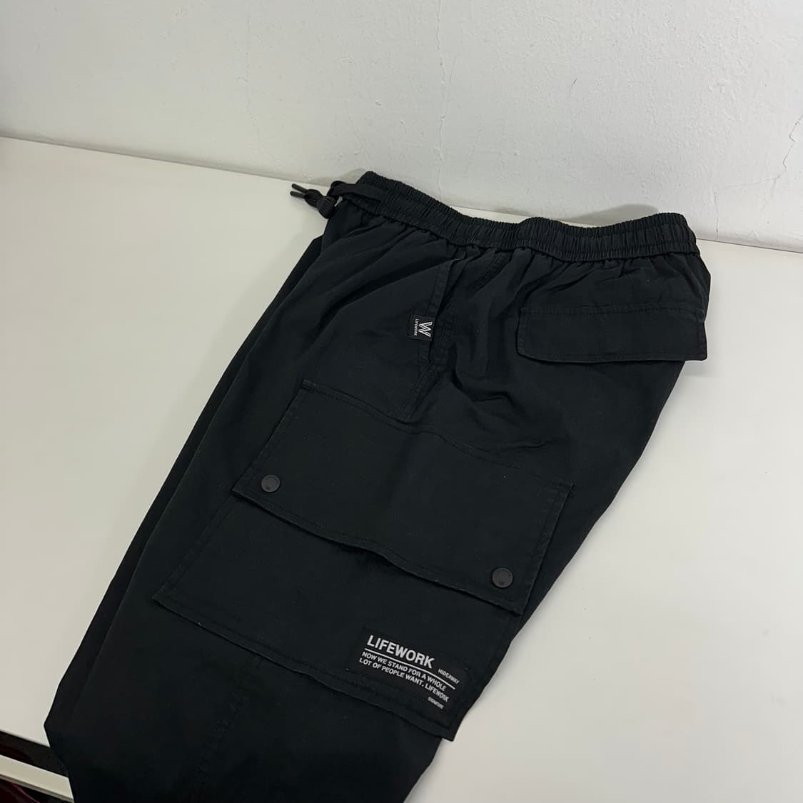 M 라이프워크 블랙 카고 조거팬츠 상품이미지5