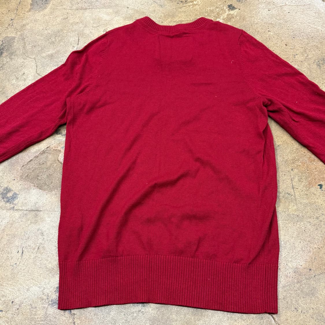 아베크롬비 버건디 레드 브이넥 니트  상품이미지4
