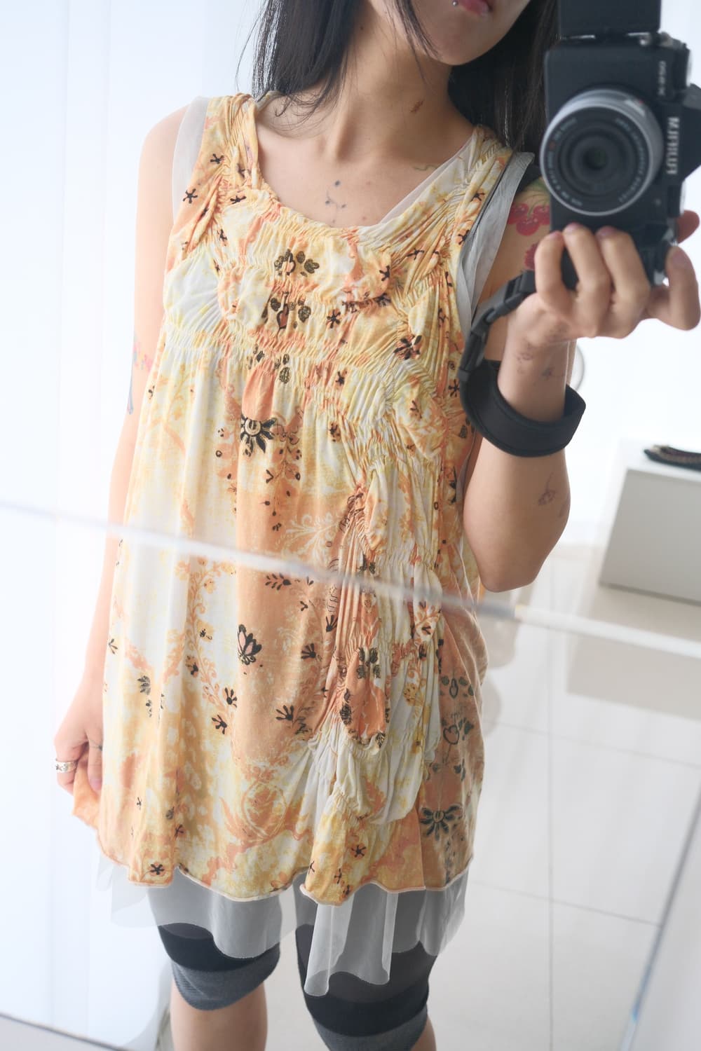 Sha layered shirring sleeveless  상품이미지3