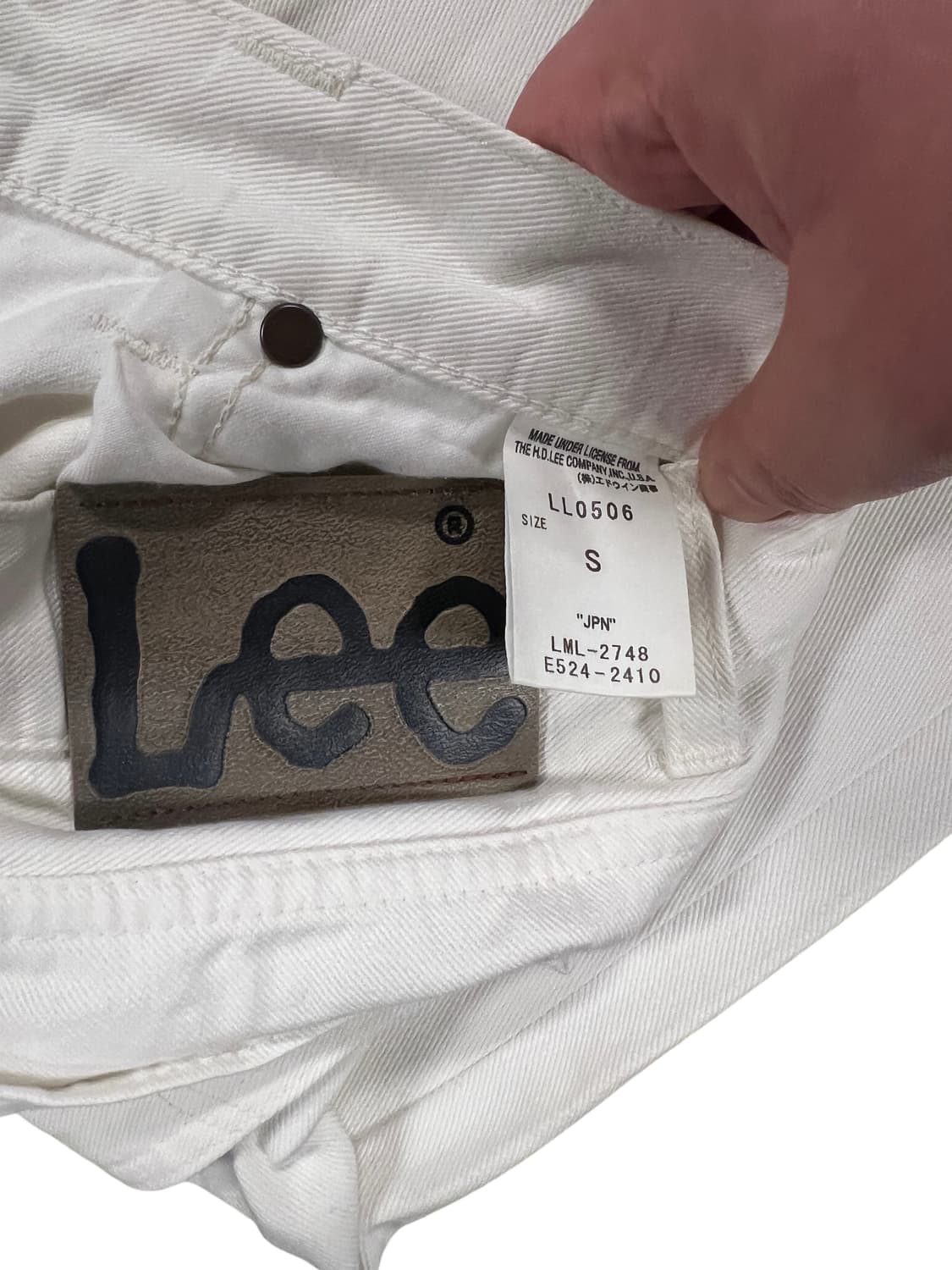 P062 Lee 화이트 데님 팬츠 S 상품이미지3