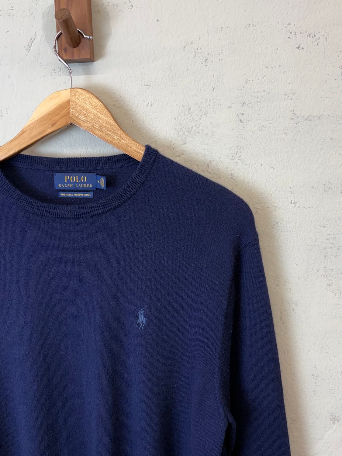 폴로랄프로렌 빈티지 워셔블 메리노울 네이비 니트 상품이미지2