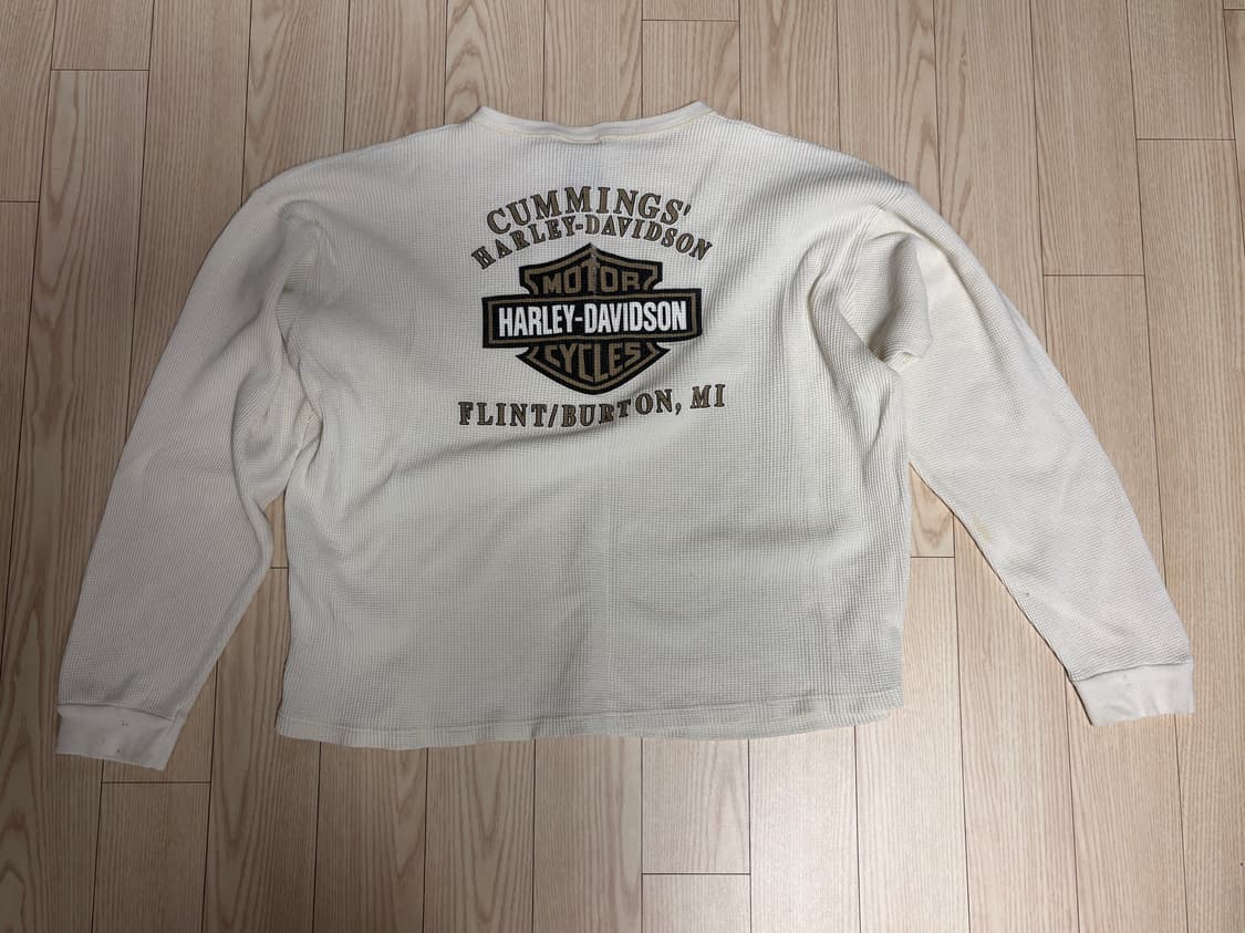 00s 할리데이비슨 USA 와플 롱슬리브 상품이미지2