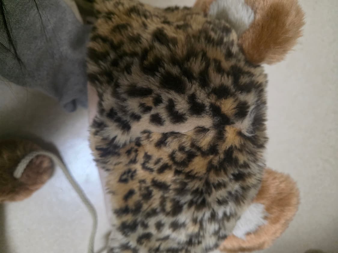 유니버셜 레오파드 귀달이 털모자 호피 갸루 상품이미지3