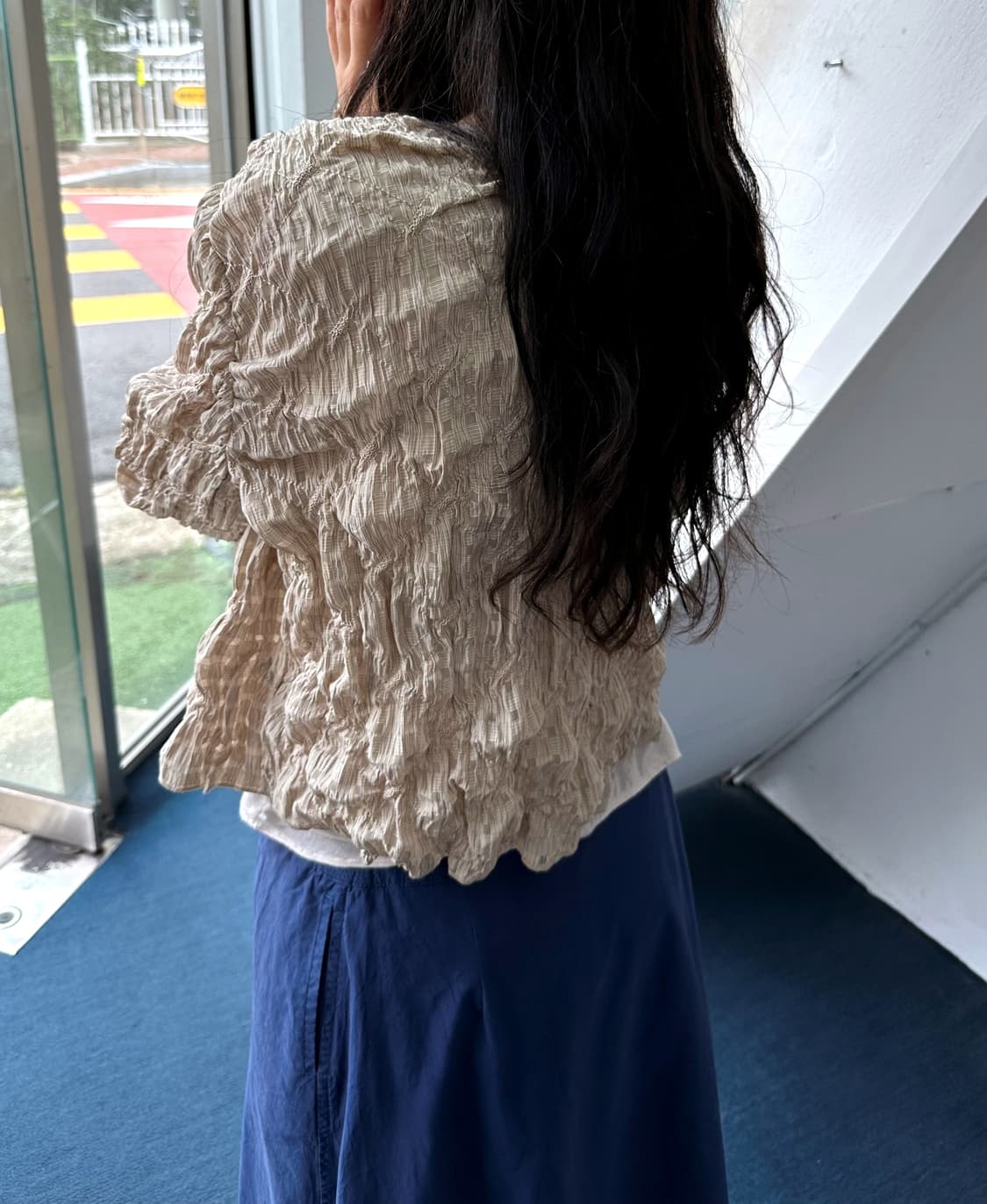 2way multi pleats design blouse top 상품이미지4