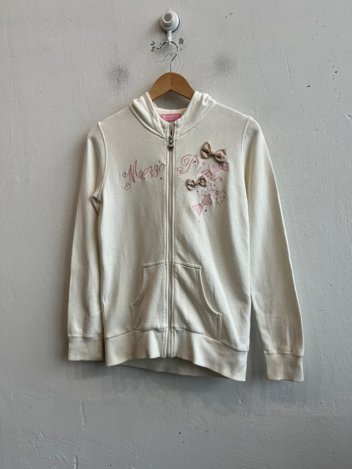 메조피아노 리본 후드집업  상품이미지1