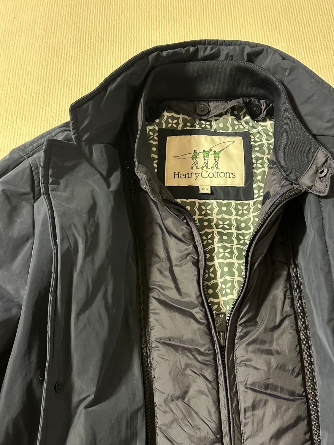 100) 헨리코튼 네이비 매트 패딩 자켓 상품이미지3