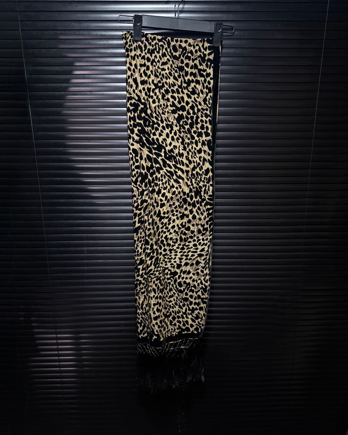 실크 벨벳 벨루어 레오파드 호피 머플러 프린지 락시크 고스펑크 갸루 모리 상품이미지3