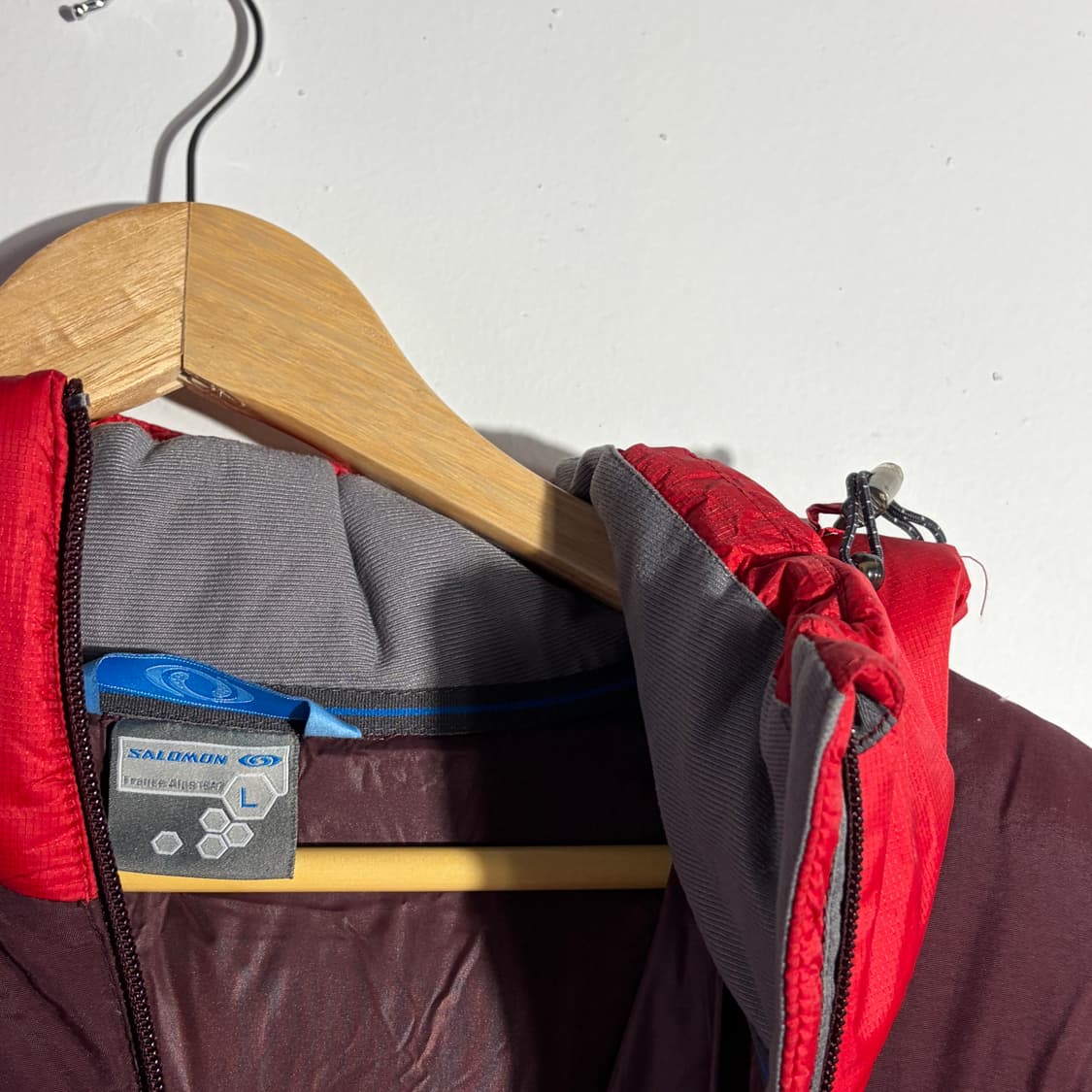 살로몬 레드 투톤 다운 패딩 자켓 상품이미지4