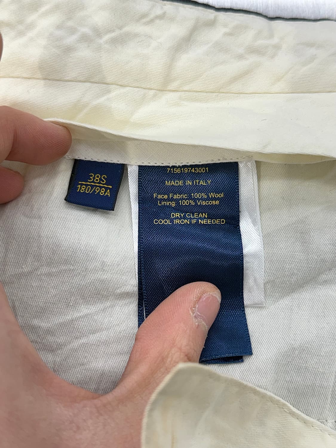 폴로 랄프로렌 스모크 그레이 슬랙 울 트라우저 팬츠 상품이미지8