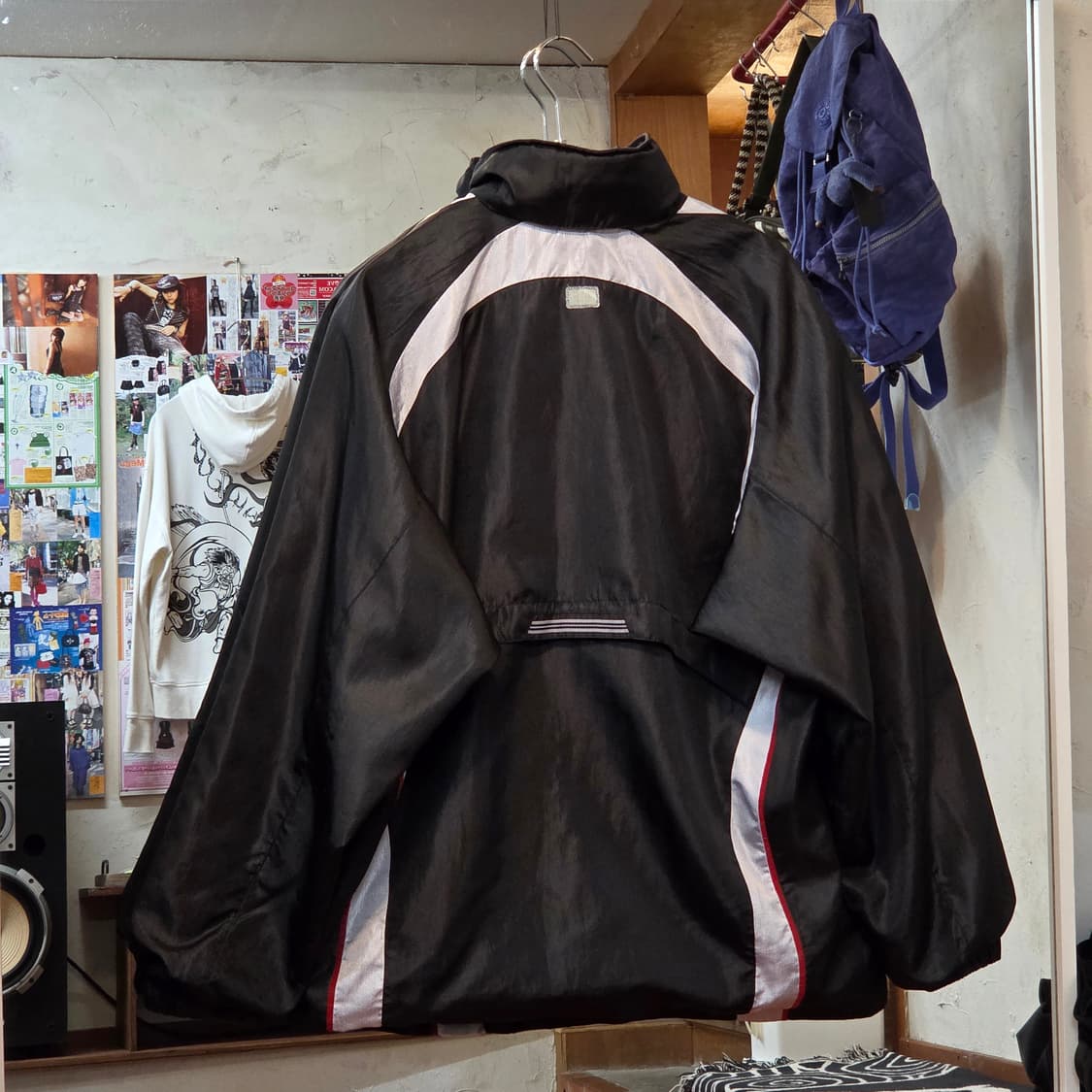 JPN 미즈노 블랙 배색 바람막이 자켓 상품이미지5