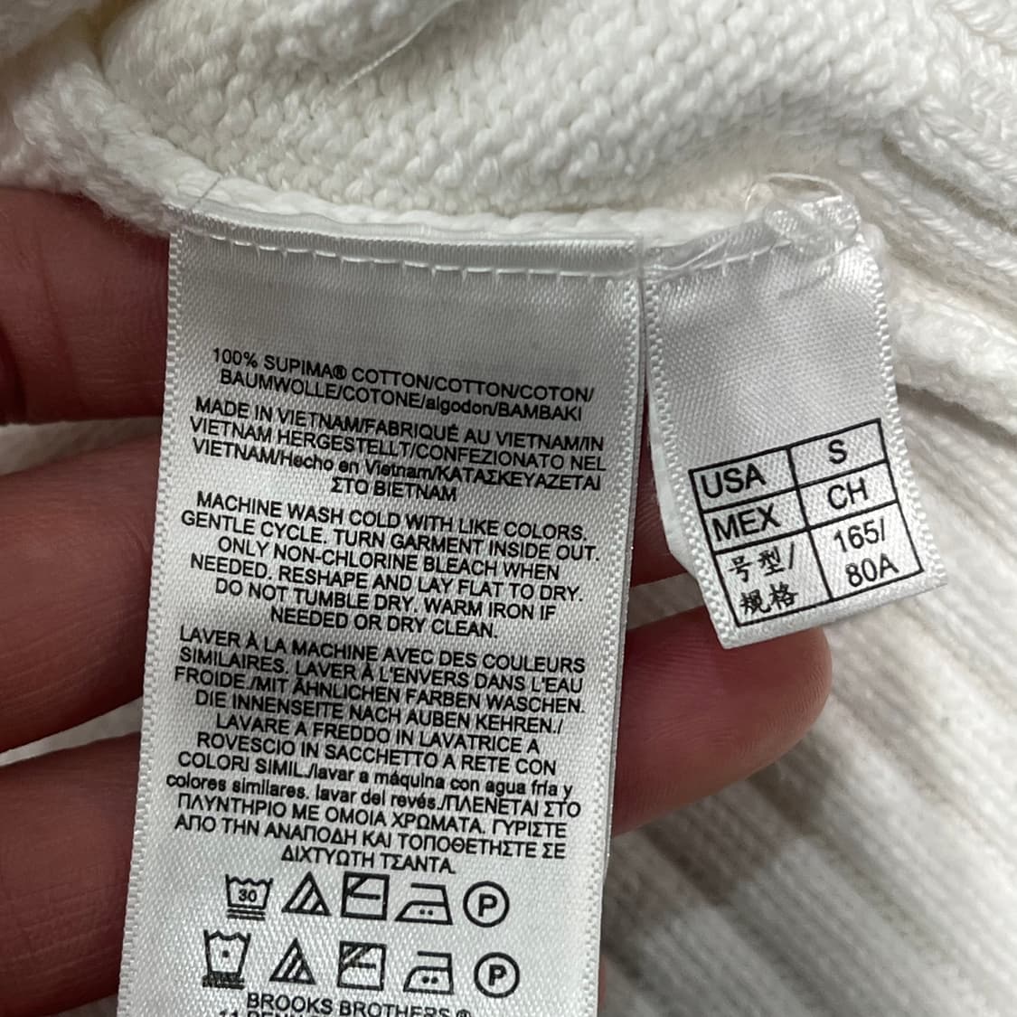 브룩스브라더스 브이넥 꽈배기 니트 s10052 상품이미지8