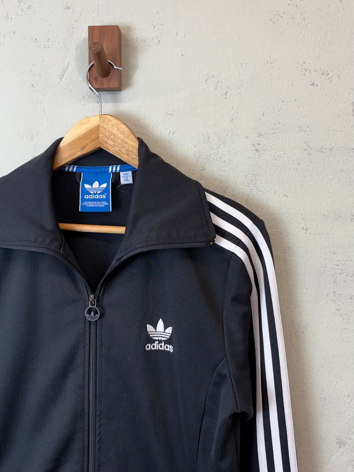 아디다스 구형 유로파 삼선 트랙탑 져지 블랙 상품이미지4