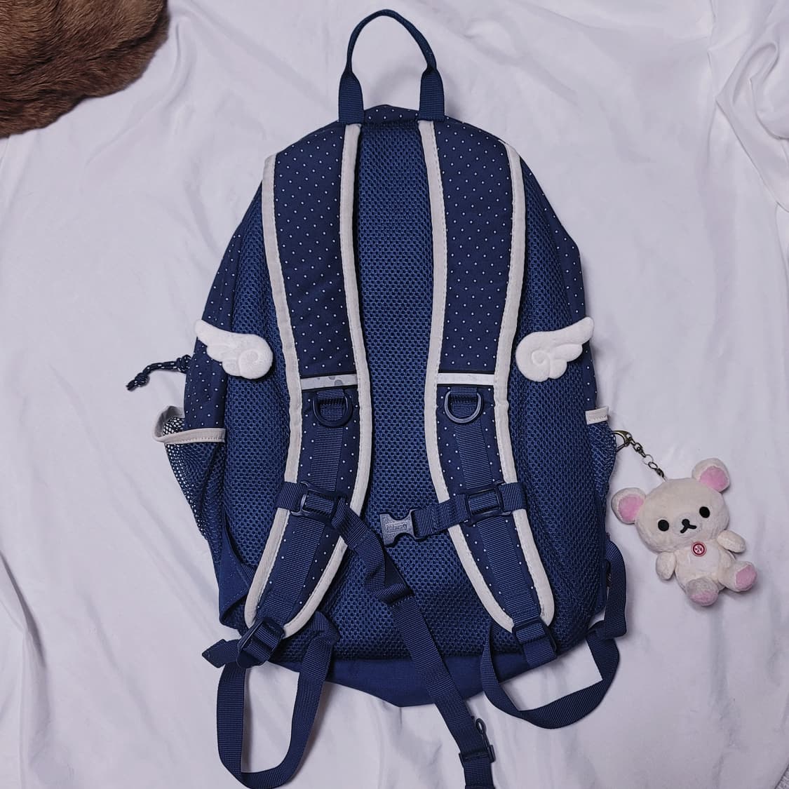 일본 빈티지 블루 도트 백팩 coleman 콜맨 가방 지초이 코이세이오 상품이미지2