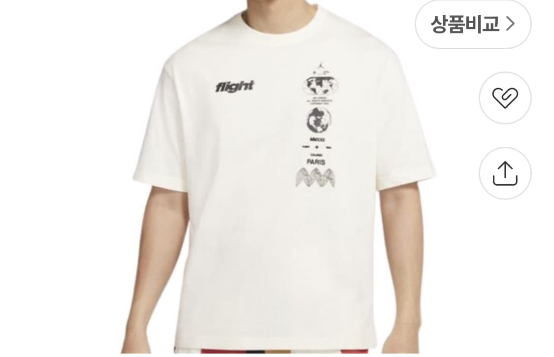 나이키 조던 남녀공용 플라이트 헤리티지85 화이트 반팔티셔츠 L 상품이미지10