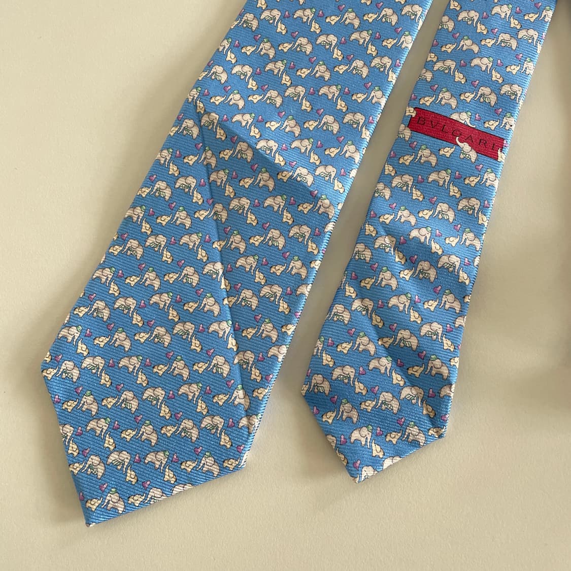 불가리 하늘색 넥타이 상품이미지2