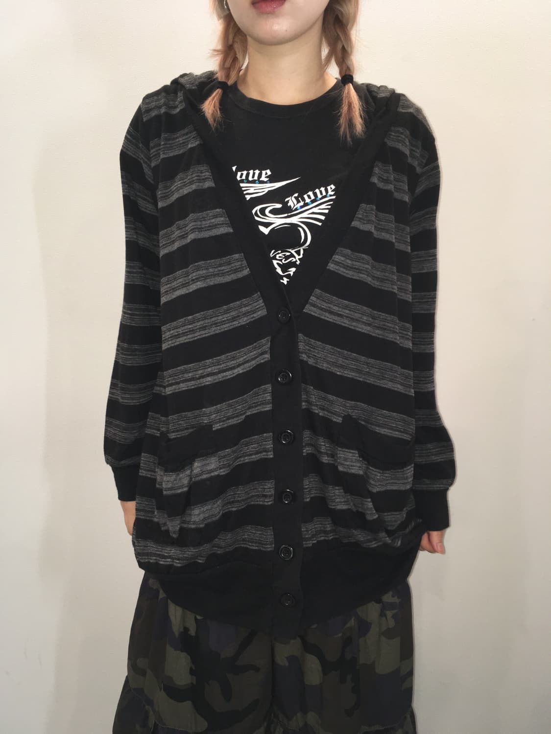 jpn vintage stripe hood cardigan 상품이미지5