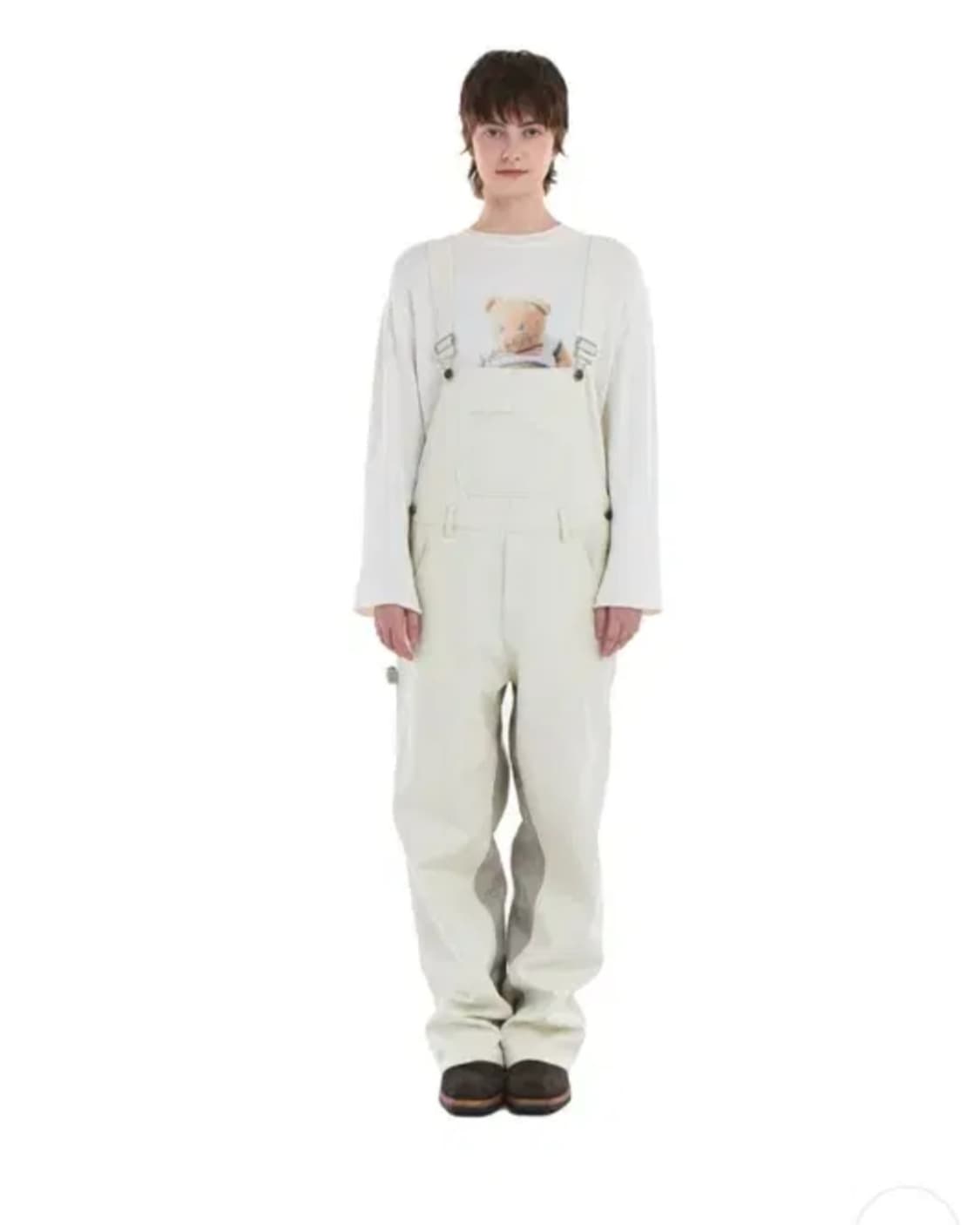 마땡 킴 아이보리 멜빵바지  상품이미지1