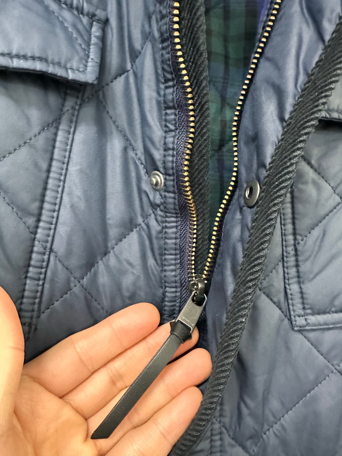 (100)빈폴 21SS 퀼팅 자켓 네이비 상품이미지3