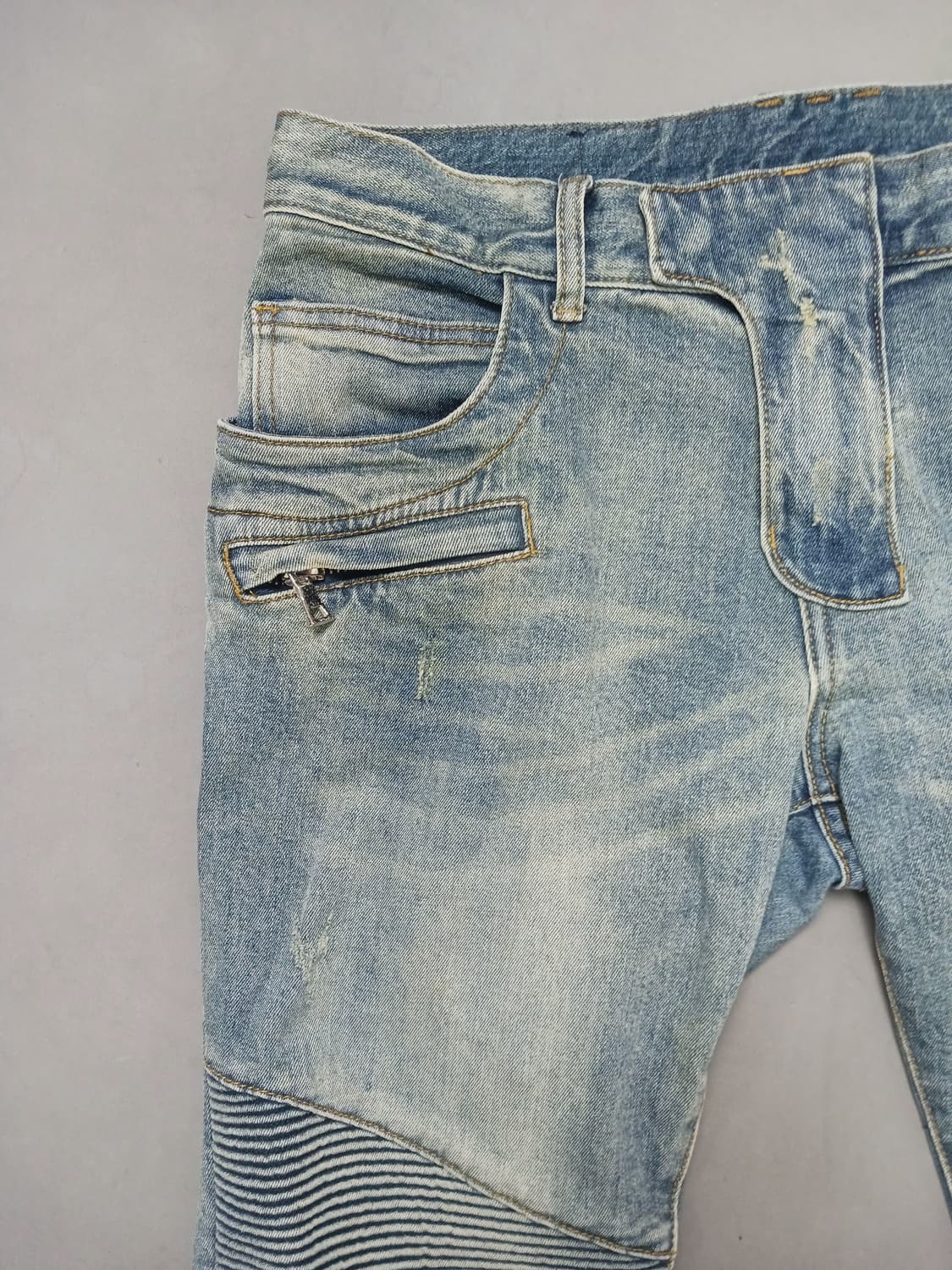 [34] 발망 빈티지워싱 바이커진 청바지 상품이미지2