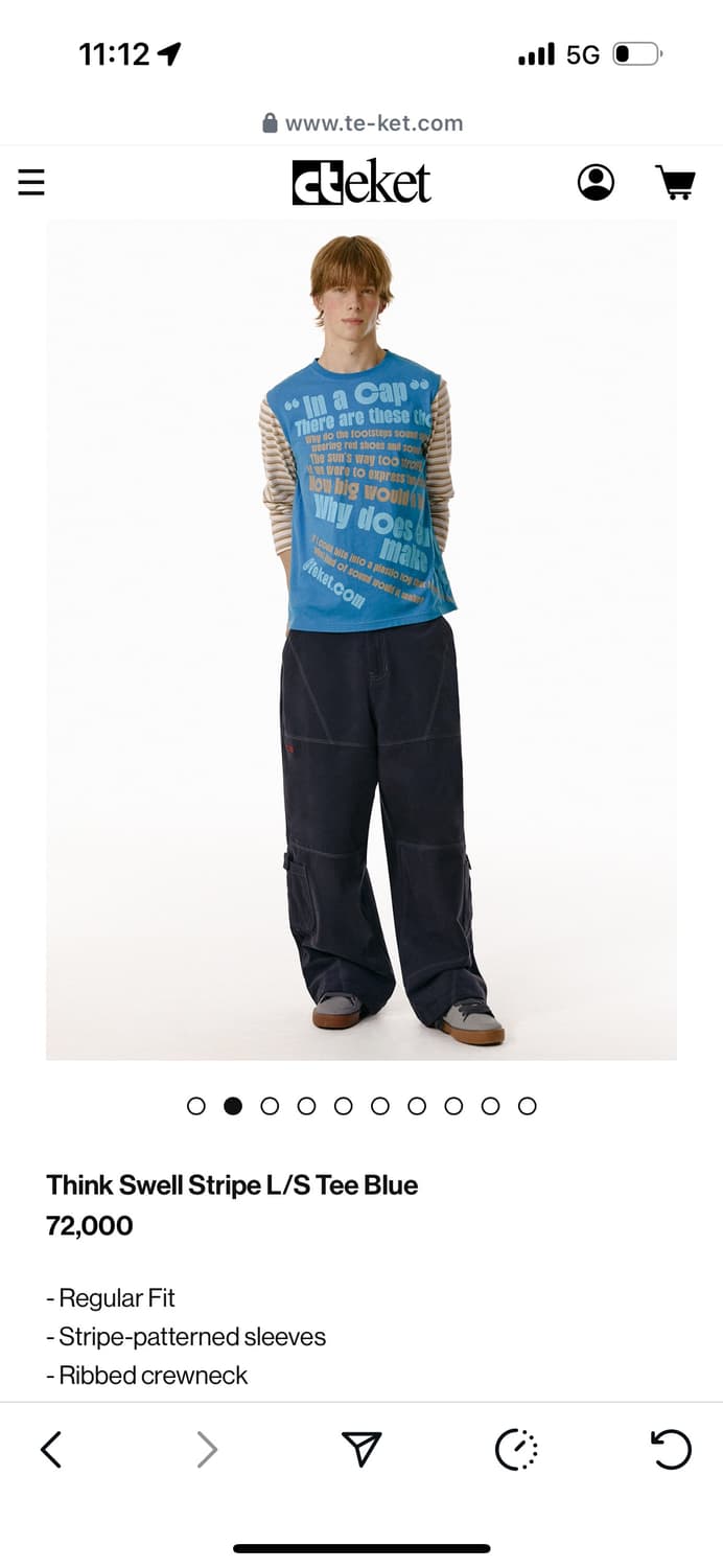 Think Swell Stripe L/S Tee Blue 상품이미지2