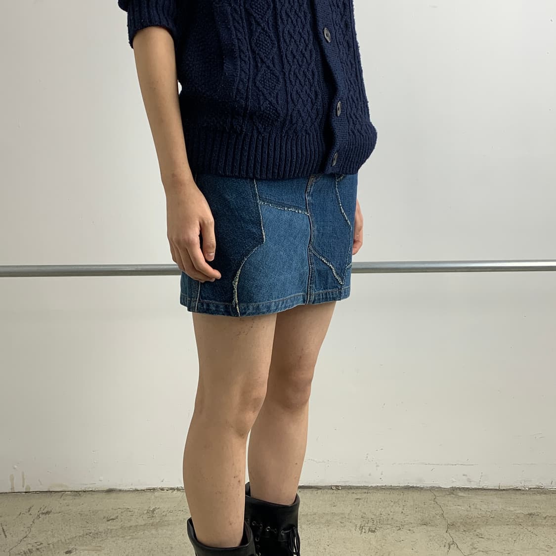 히스테릭 글래머 패치워크 데님 스커트 상품이미지5