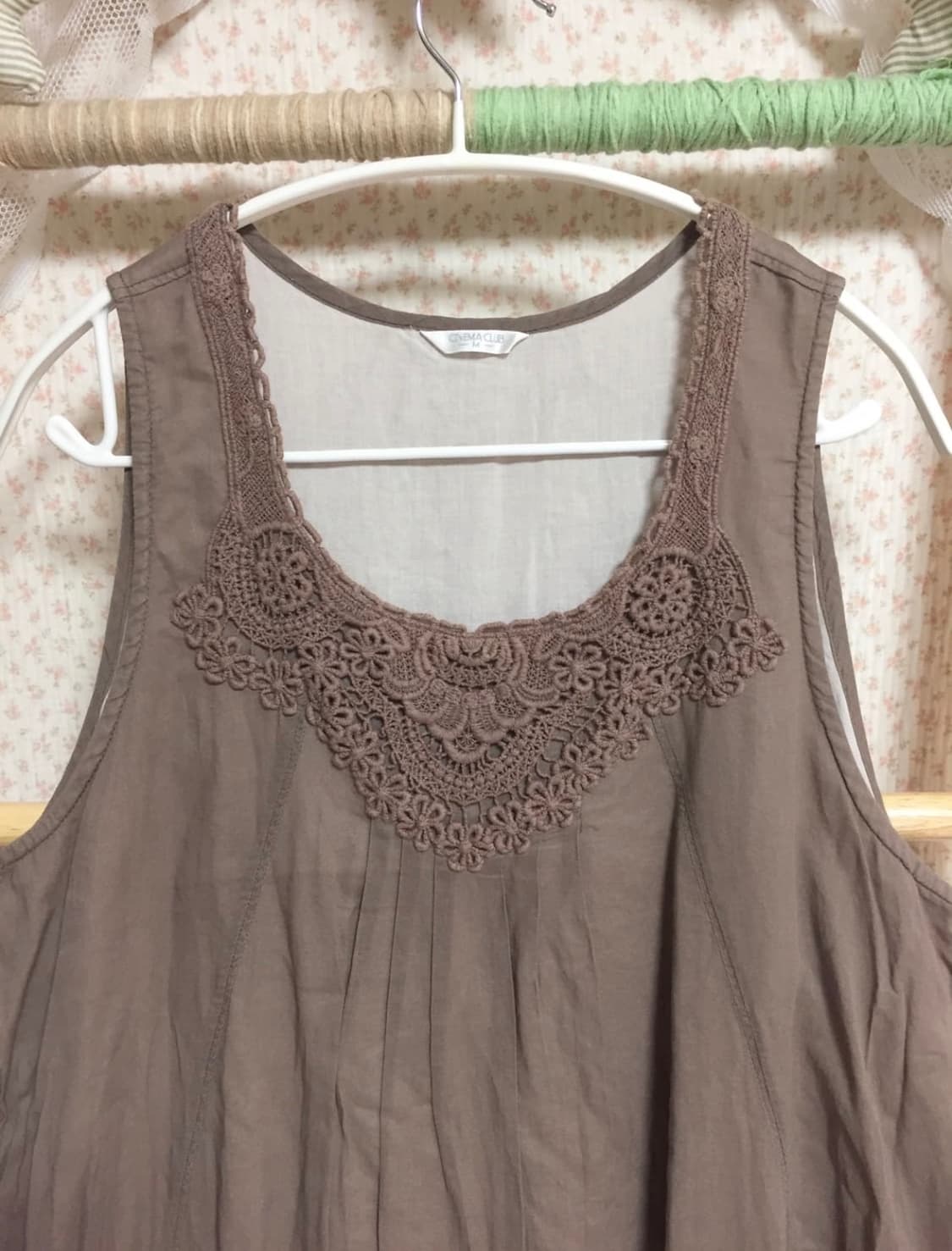 빈티지 모리걸 시네마클럽 초코 나시 원피스 상품이미지2