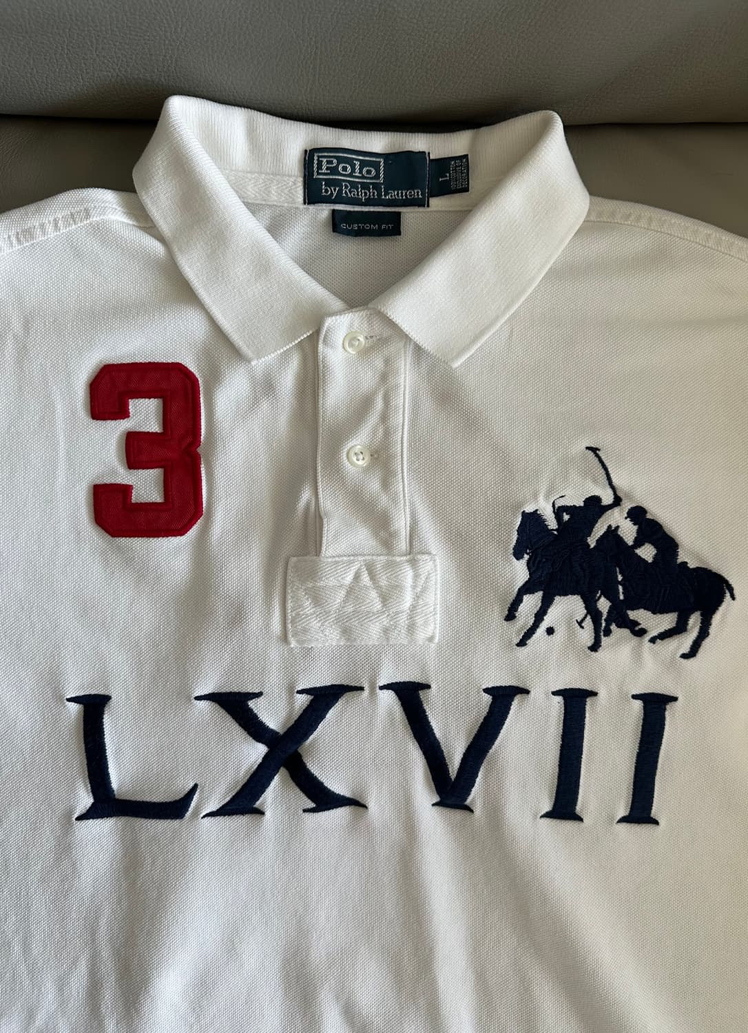 폴로 랄프로렌 빅포니 럭비 커스텀핏 피케티 L 상품이미지3