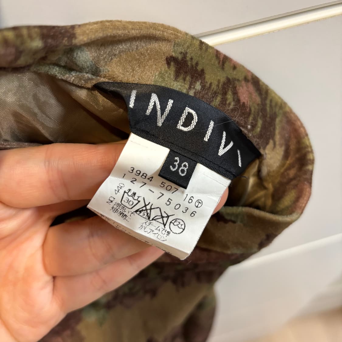 브라운 플라워 스웨이드st 벨벳 스커트 38사이즈 상품이미지7