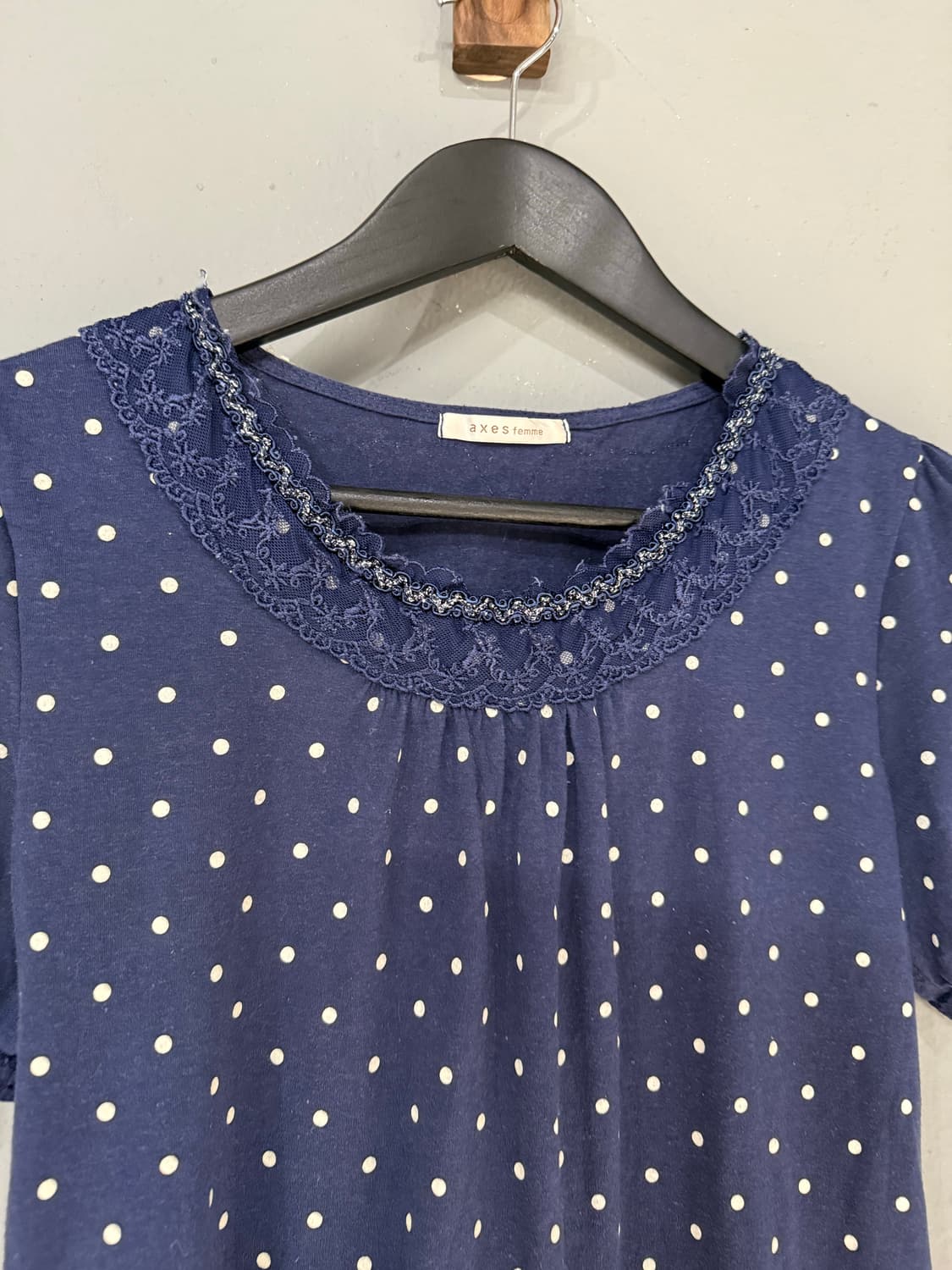 Axes femme dot pattern top 상품이미지5
