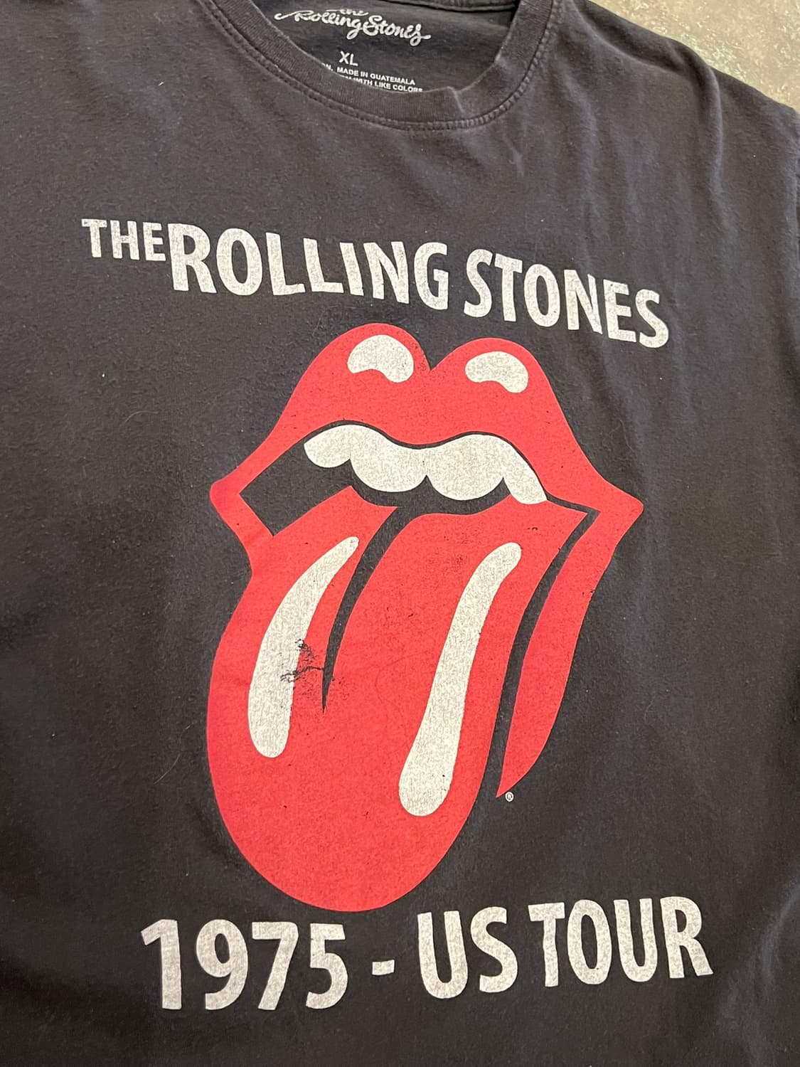 [95] 롤링스톤즈 투어 1975 텅 로고 밴드 반팔 그래픽 티셔츠 상품이미지7