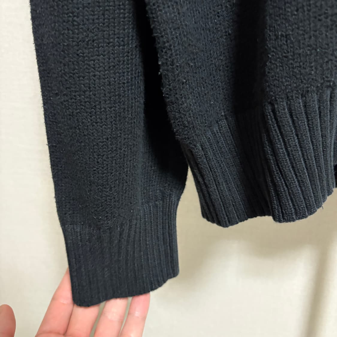 폴로 랄프로렌 버튼 하이넥 코튼 니트 / 블랙, XXL 상품이미지6